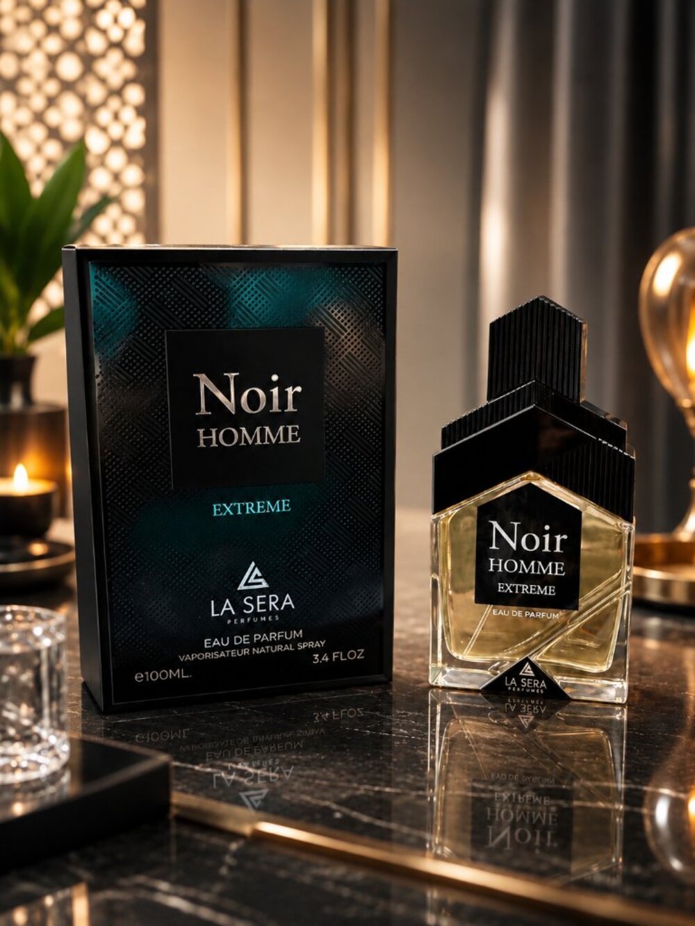 La Sera Noir Homme Extreme Eau Da Parfum For Men 100ml 3.4fl.Oz